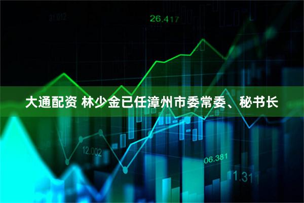 大通配资 林少金已任漳州市委常委、秘书长